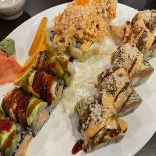 sashimi, sushi, sushi and sashimi, food