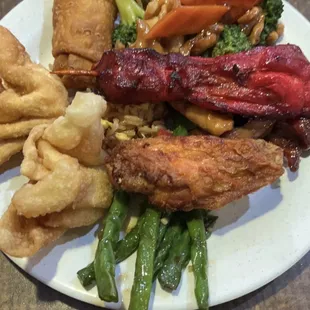 a plate of food on a table