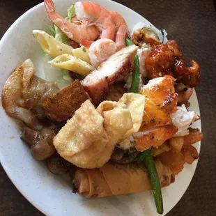 a plate of food on a table