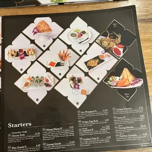 the menu and prices
