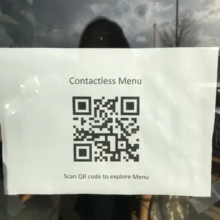 Convenient contactless menu