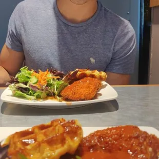 Chicken and waffles yummy