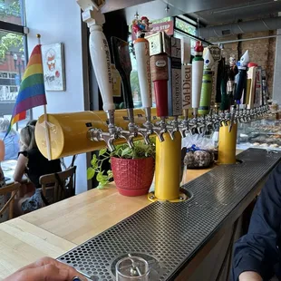 Belgium beers on tap