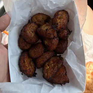 Fried plantains which were highly loved by my parents.
