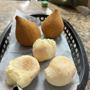 a basket of pastries