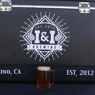 a beer in a cooler