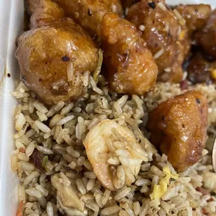 Orange Chicken with fried rice