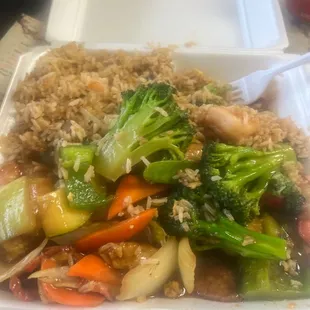 Amazing portion sizes with lots of fresh veggies
