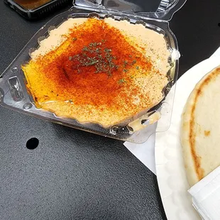 The hummus is nice and creamy