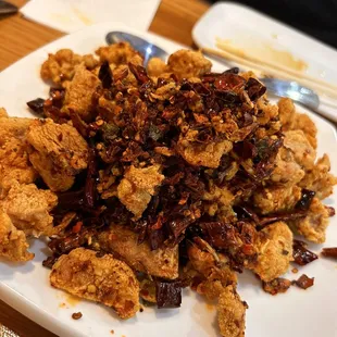 a plate of food on a table