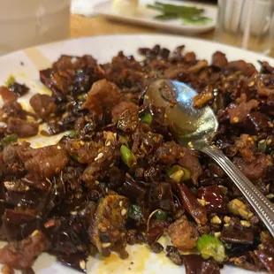 a plate of chinese food
