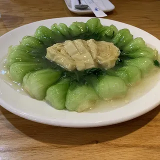 V4. Tofu Skin and Bok Choy