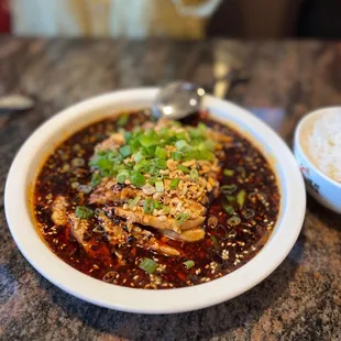 Cold chicken in Mala sauce