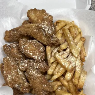 Original Fried chicken and fries sprinkled with our famous lemon pepper.