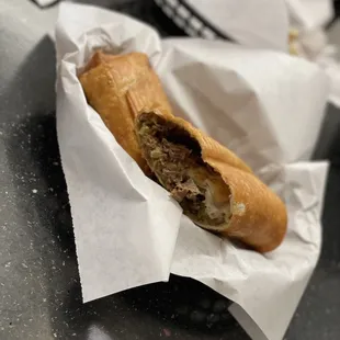 Crispy cheesesteak wrap