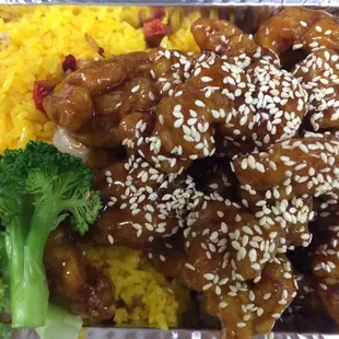My favor Sesame chicken combination, tasty
