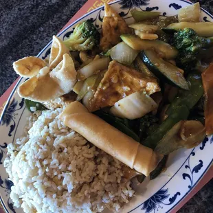 Lunch Tofu &amp; Veggies with Fried Rice