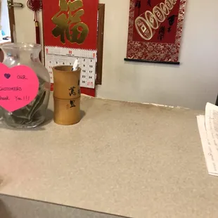 Tip jar bc they care, and some more decor