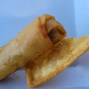 Egg roll and wonton, included with lunch special