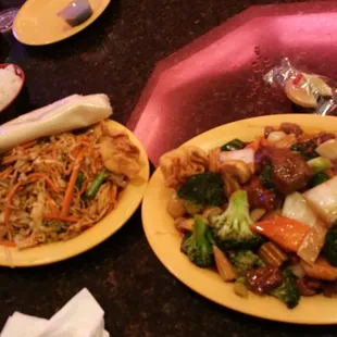 Moo Shu Veggie and Beef Scallop. Yummy!!