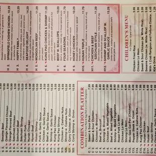 Menu (front right)