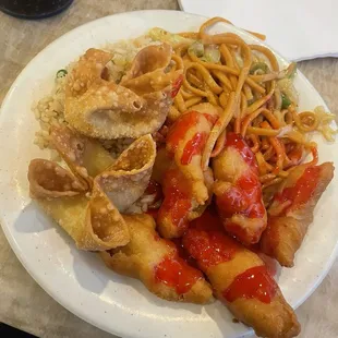Sweet and Sour Chicken Lo Mein Fried Rice Fried Cheese Wonton