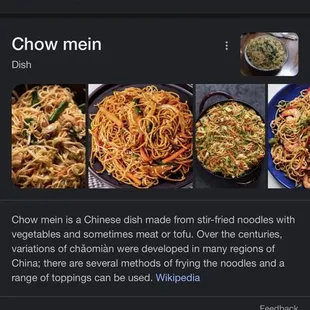 Real chow mein...