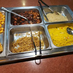 Dried up noodles that have been there all day. We came 2 hours before closing and it looked like they were not trying anymore.