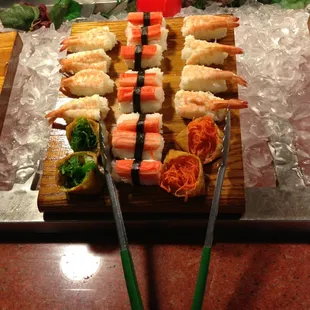 interior, sushi and sashimi