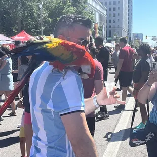 4-year-old, thirsty parrot!