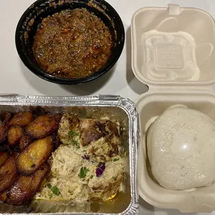 Egusi Soup/ Fufu and Chicken Mayo