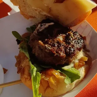 The Cave Prime Steak's Wagyu mini burger (a.k.a. slider)