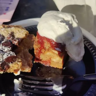 BO-Beau's rhubarb bread pudding