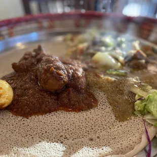 a plate of food on a table