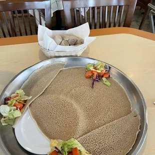 The plate before it was filled with our veggies