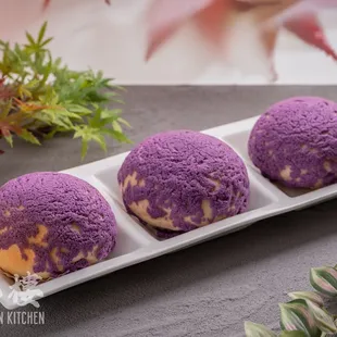Puff Pastry Baked  Purple Yam Bun