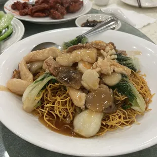 Seafood Pan Fried Noodles