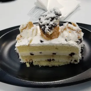 Our lemon cake with cannoli filling.