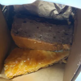 chocolate baklava cheesecake (on its side)