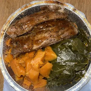 To die for plate... those yaaaaaaaaams and the ribs that keep bringing me back