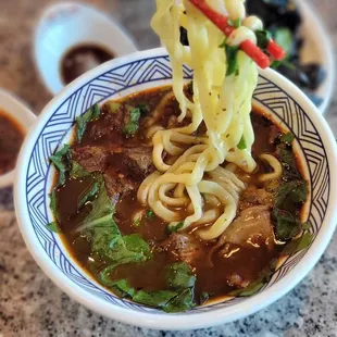 Regular Spicy Noodle Soup has a great thick broth and al dente fresh noodles