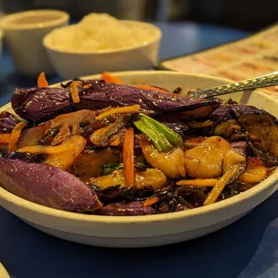 Stir fried eggplant