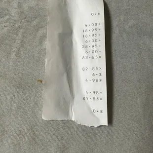 "itemized receipt"