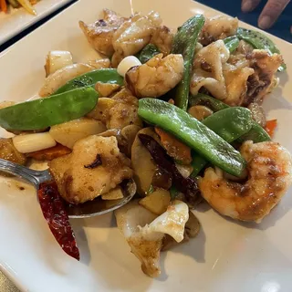 Sauteed Malaysian Style Seafood