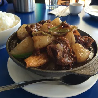 Brisket with Turnip in Casserole