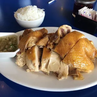 Ginger Scallion Chicken with Congee