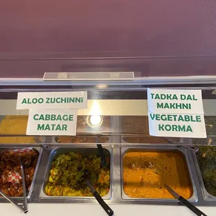 a variety of food items