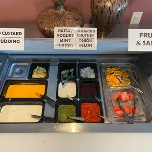 a variety of food items