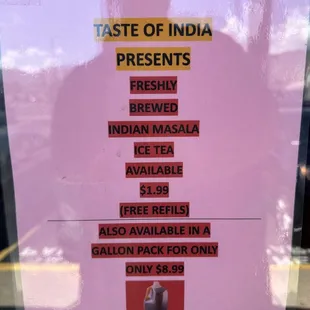 Indian Masala Iced Tea advert.