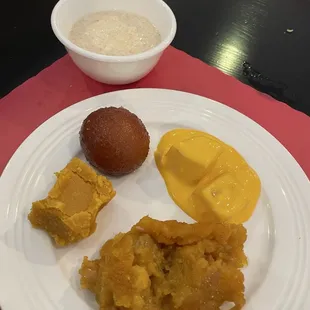 A sample of desserts which all were very tasty and sweet.